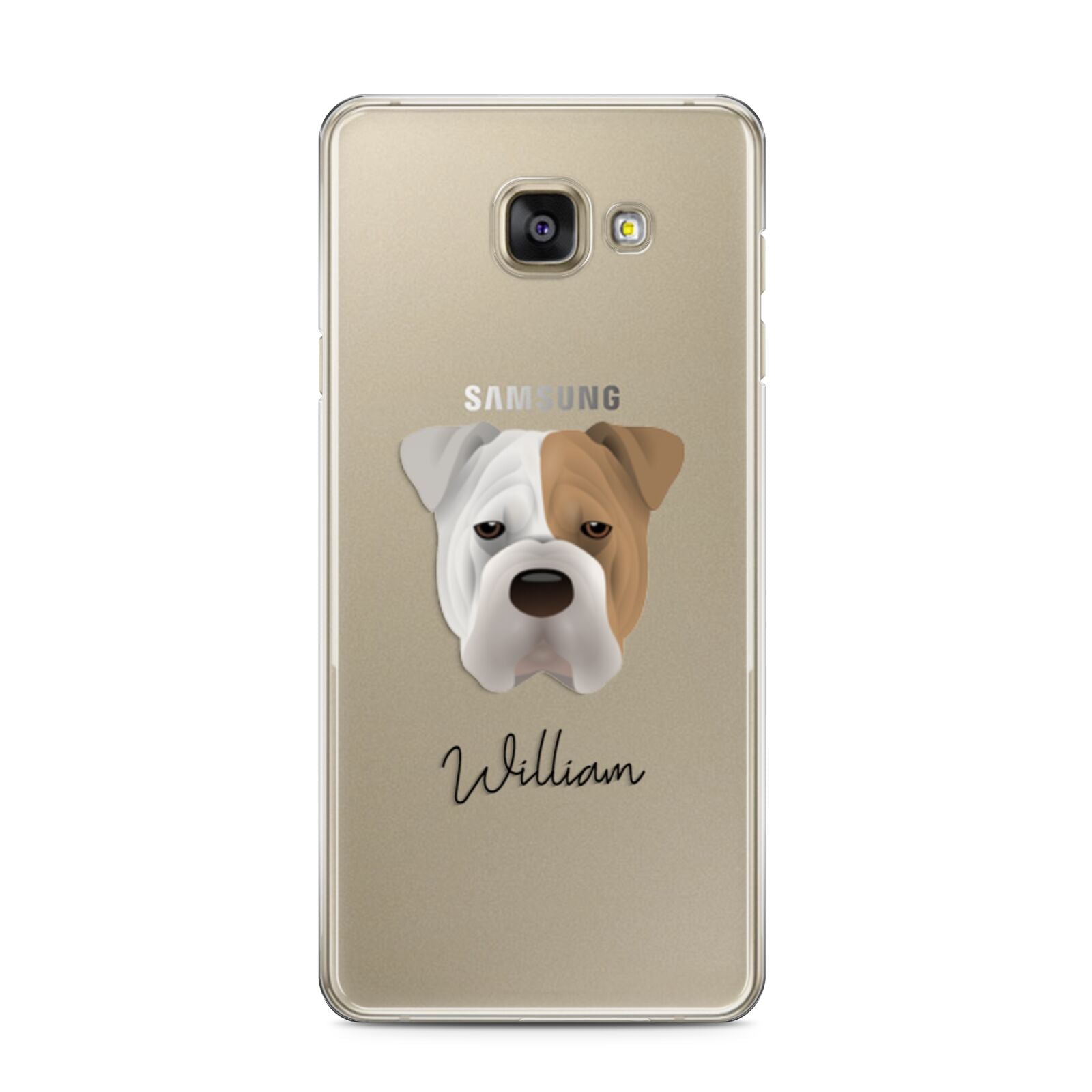 Bull Pei Personalised Samsung Galaxy A3 2016 Case on gold phone