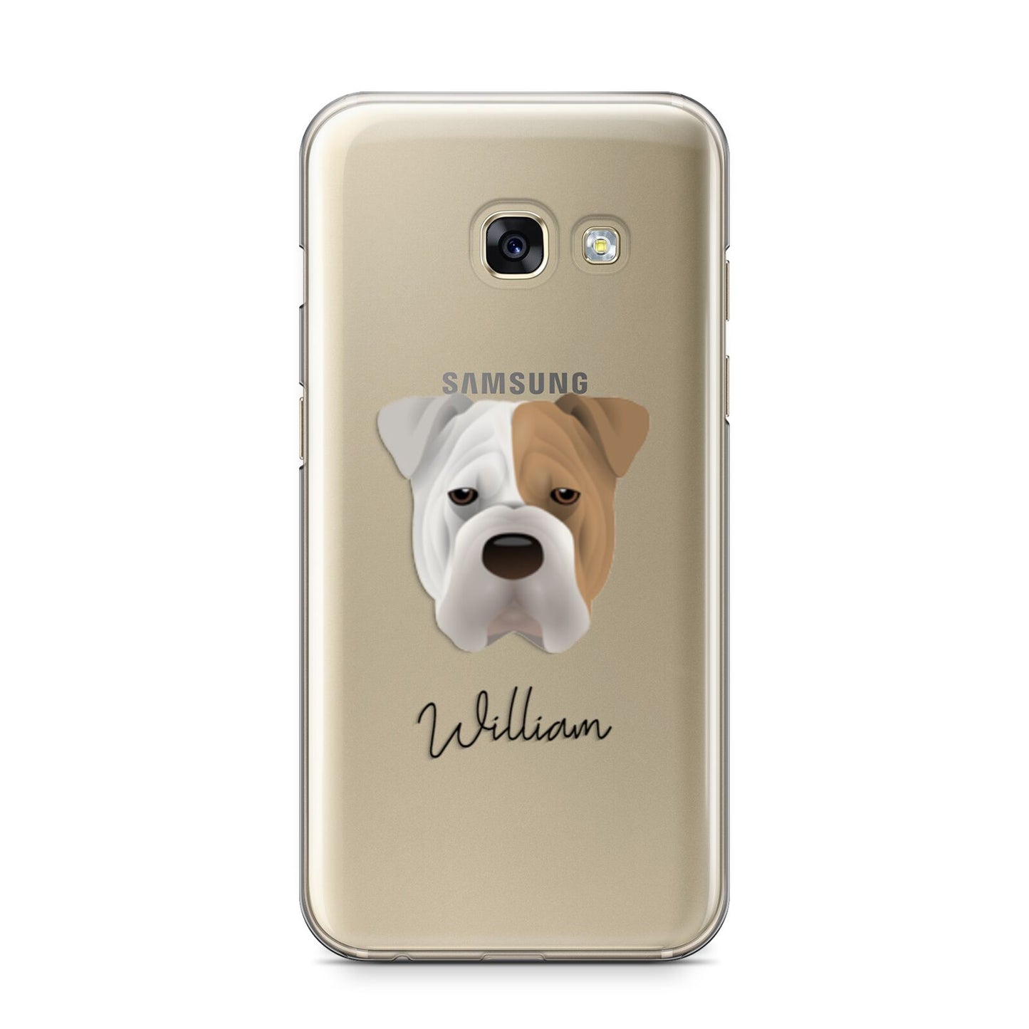 Bull Pei Personalised Samsung Galaxy A3 2017 Case on gold phone