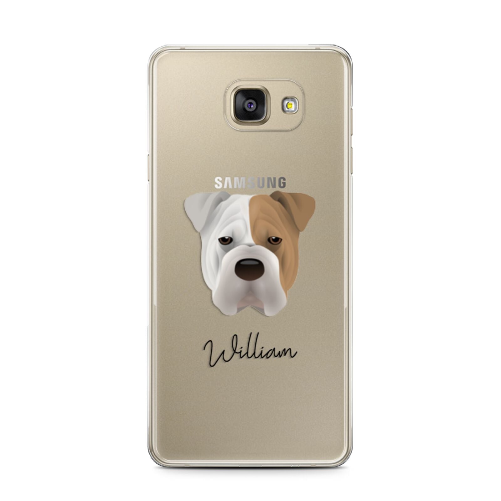 Bull Pei Personalised Samsung Galaxy A7 2016 Case on gold phone