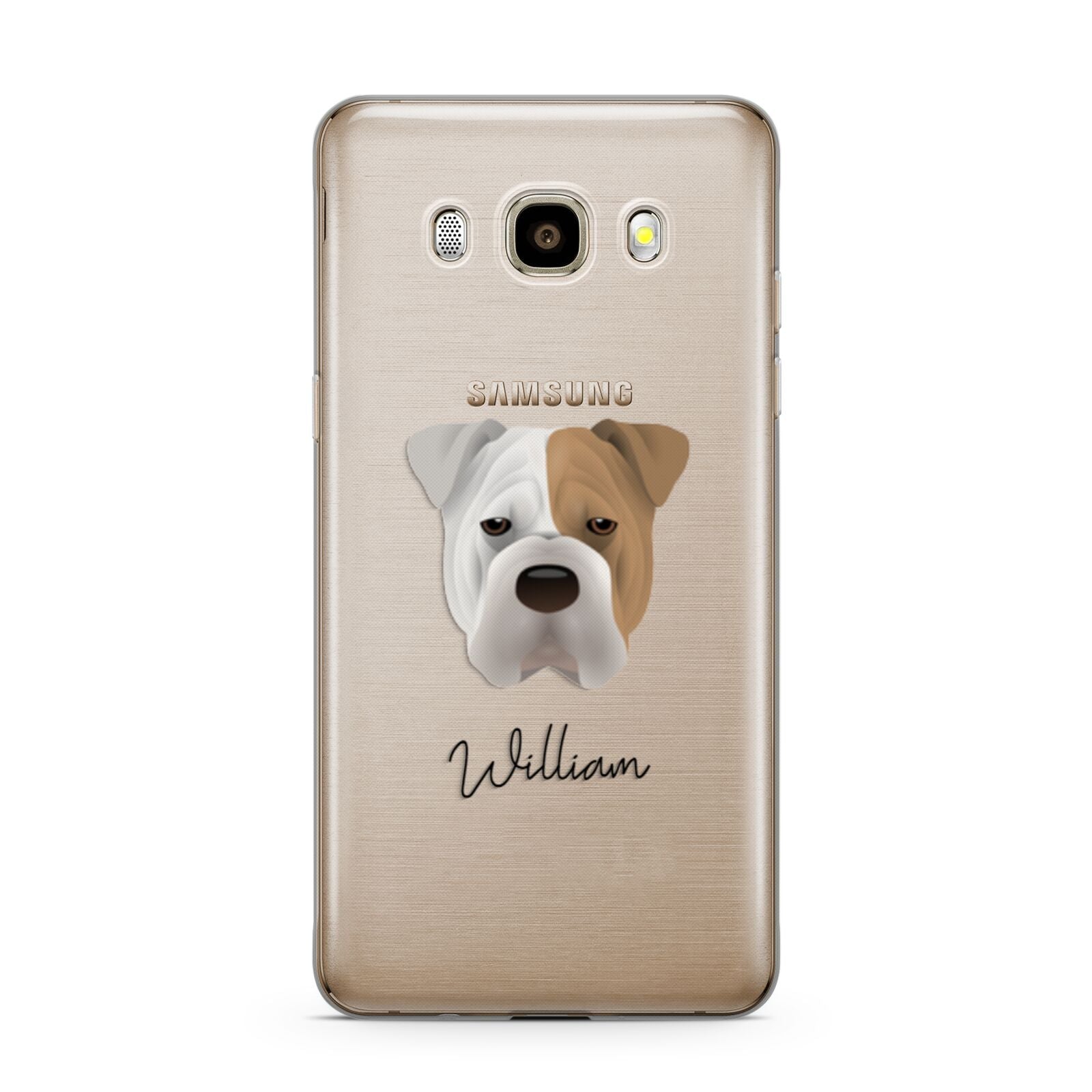Bull Pei Personalised Samsung Galaxy J7 2016 Case on gold phone