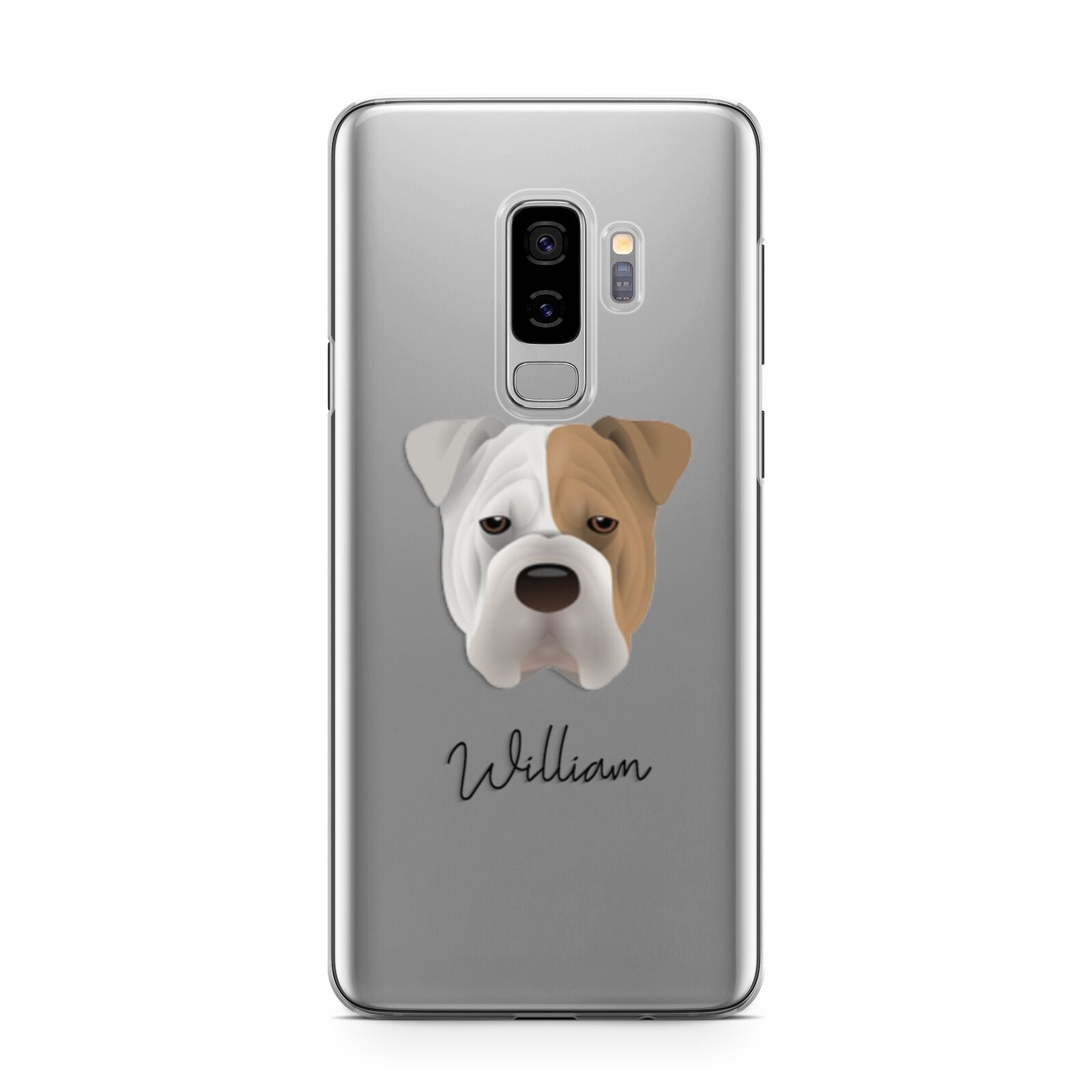 Bull Pei Personalised Samsung Galaxy S9 Plus Case on Silver phone