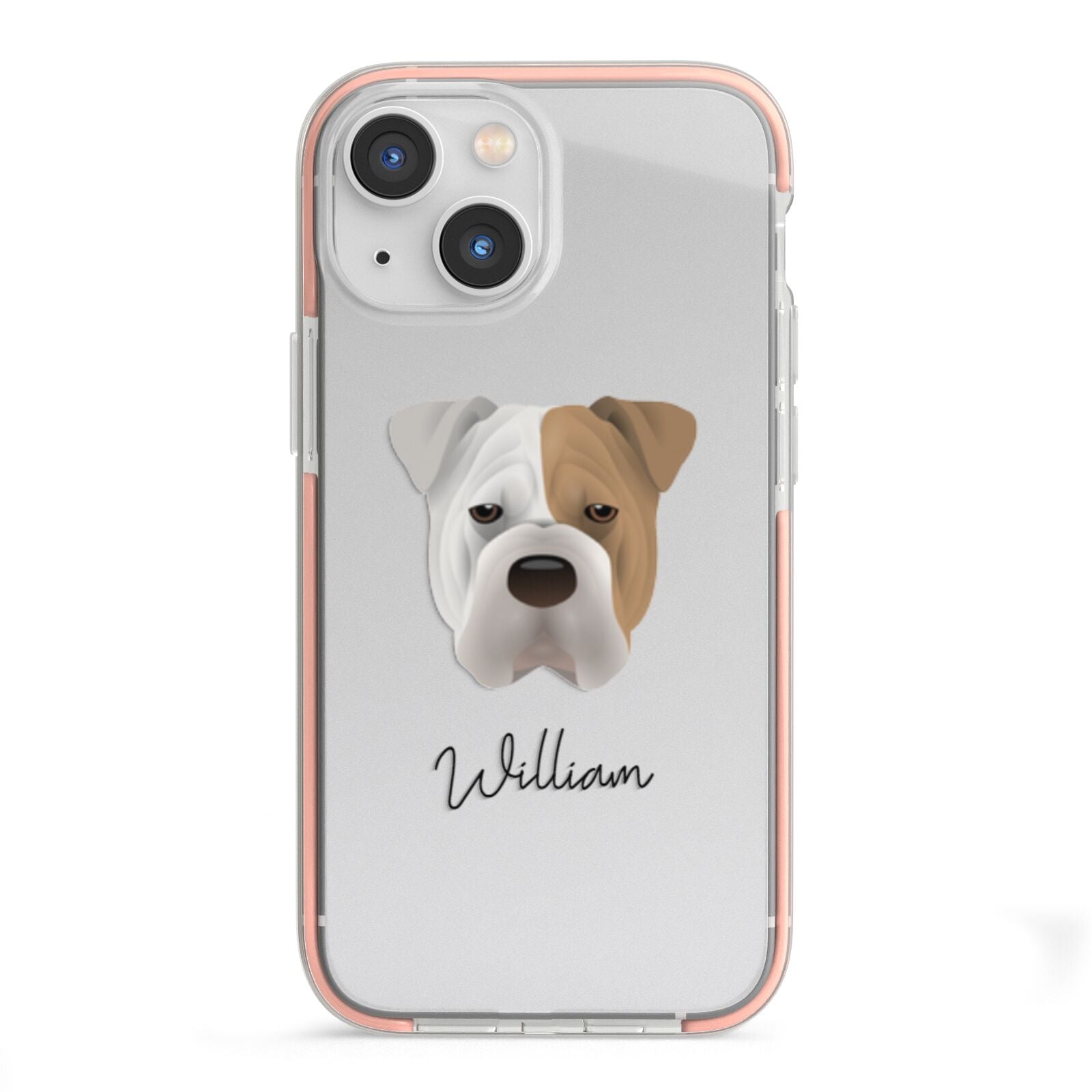 Bull Pei Personalised iPhone 13 Mini TPU Impact Case with Pink Edges