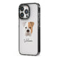Bull Pei Personalised iPhone 13 Pro Black Impact Case Side Angle on Silver phone