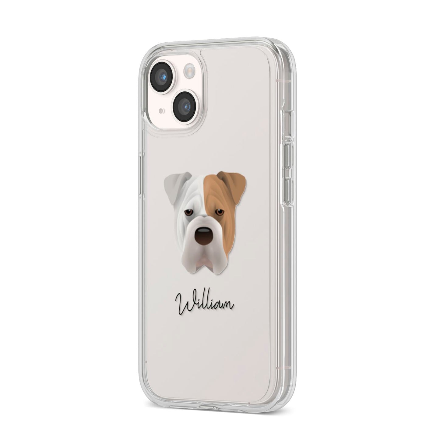 Bull Pei Personalised iPhone 14 Clear Tough Case Starlight Angled Image