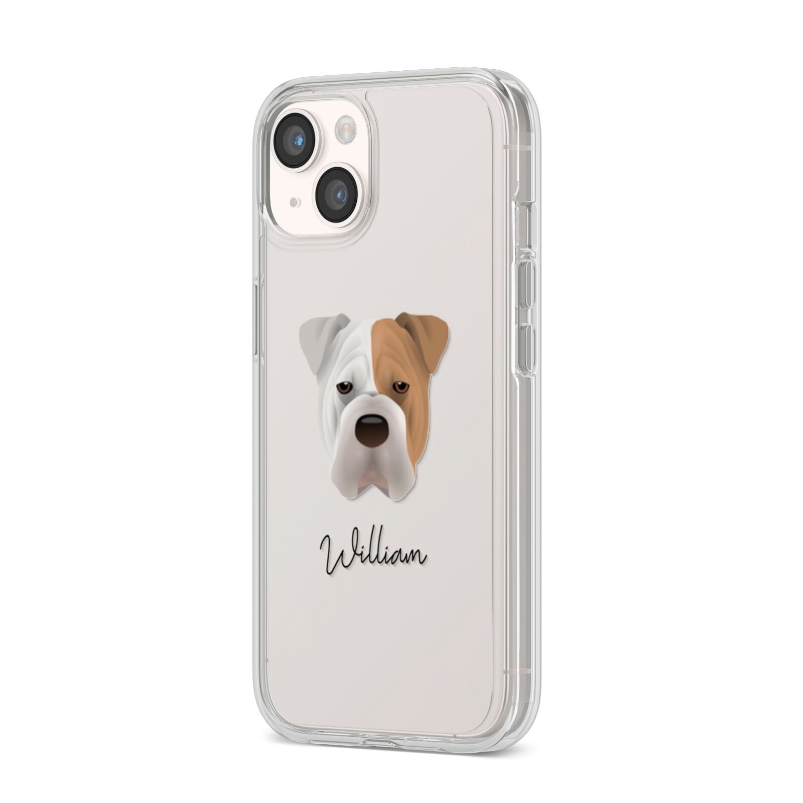 Bull Pei Personalised iPhone 14 Clear Tough Case Starlight Angled Image