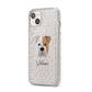 Bull Pei Personalised iPhone 14 Plus Glitter Tough Case Starlight Angled Image