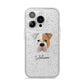 Bull Pei Personalised iPhone 14 Pro Glitter Tough Case Silver