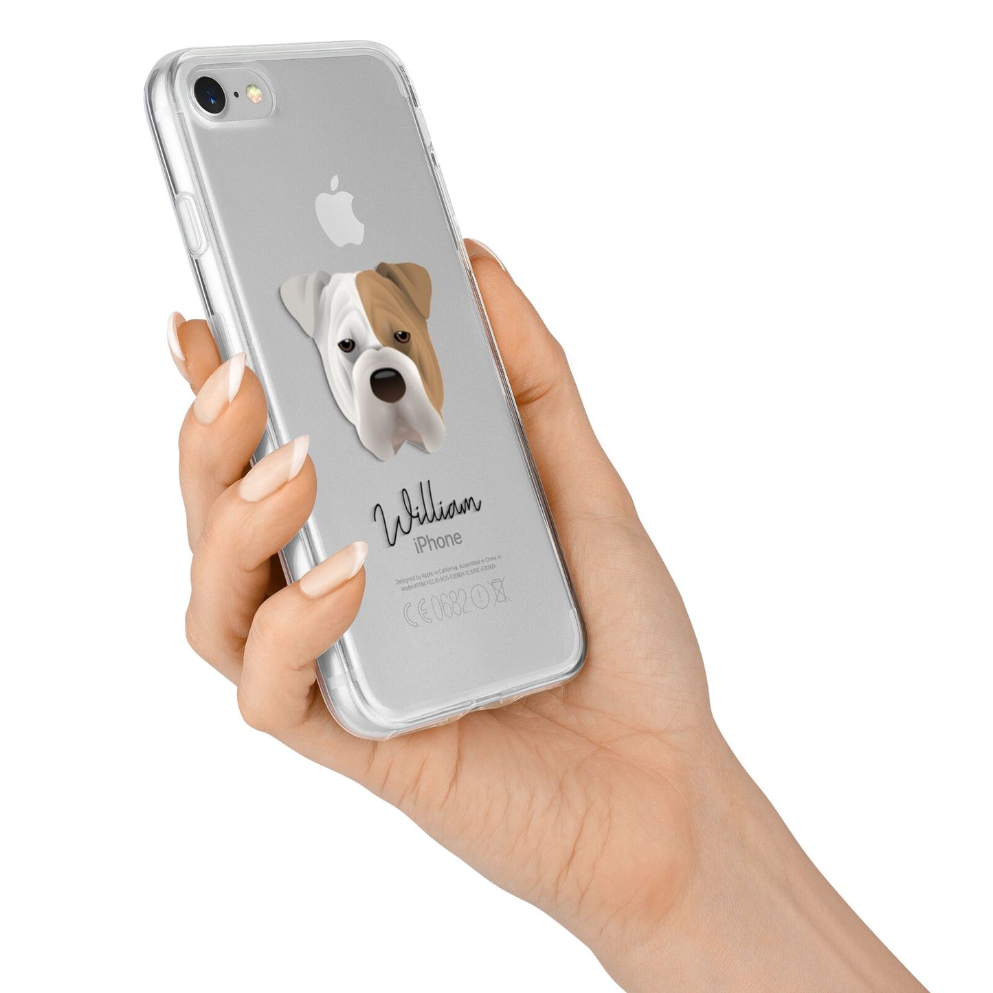 Bull Pei Personalised iPhone 7 Bumper Case on Silver iPhone Alternative Image