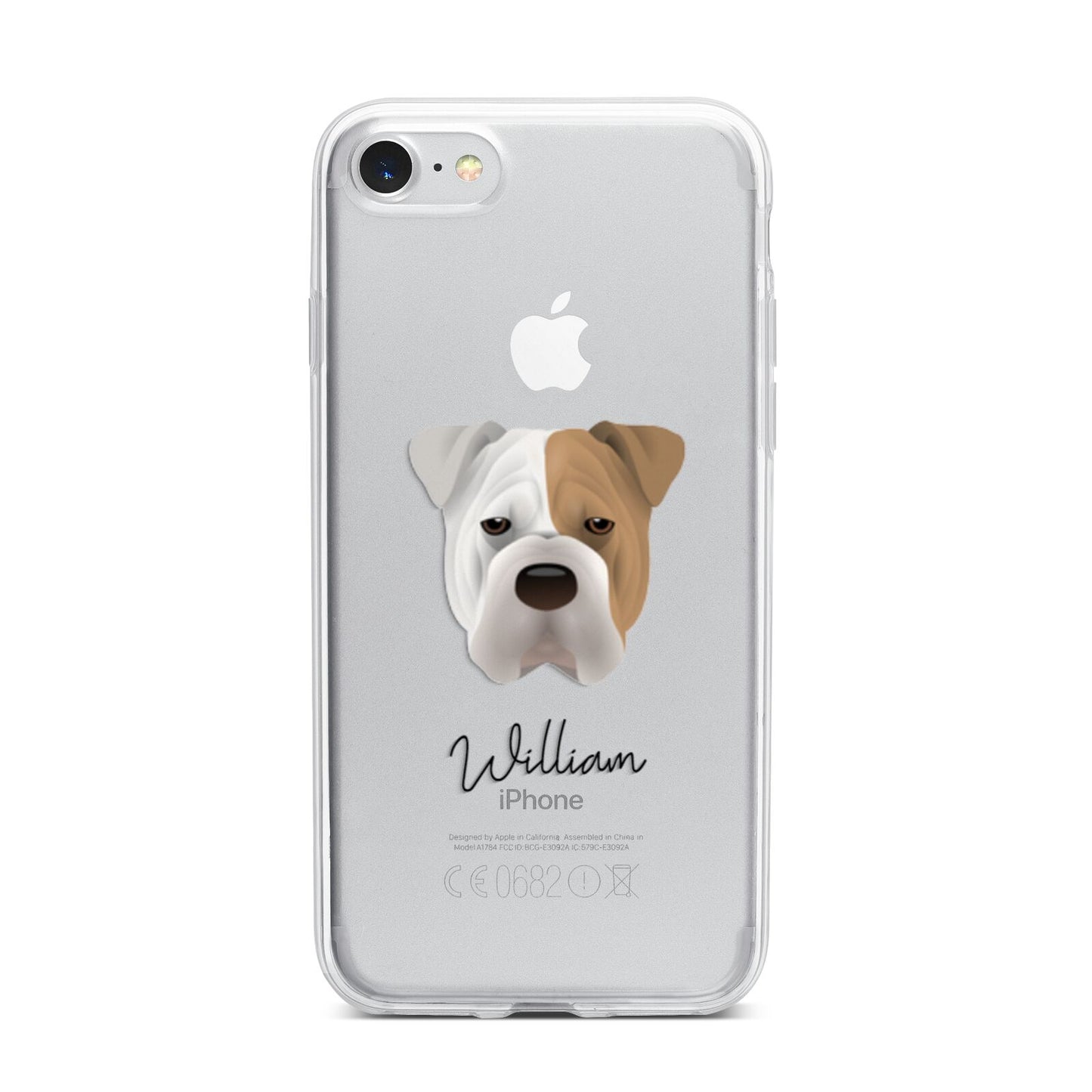 Bull Pei Personalised iPhone 7 Bumper Case on Silver iPhone
