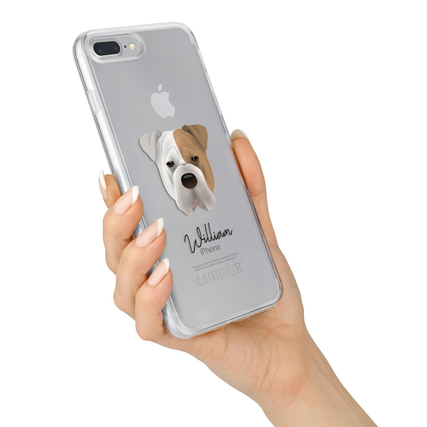 Bull Pei Personalised iPhone 7 Plus Bumper Case on Silver iPhone Alternative Image