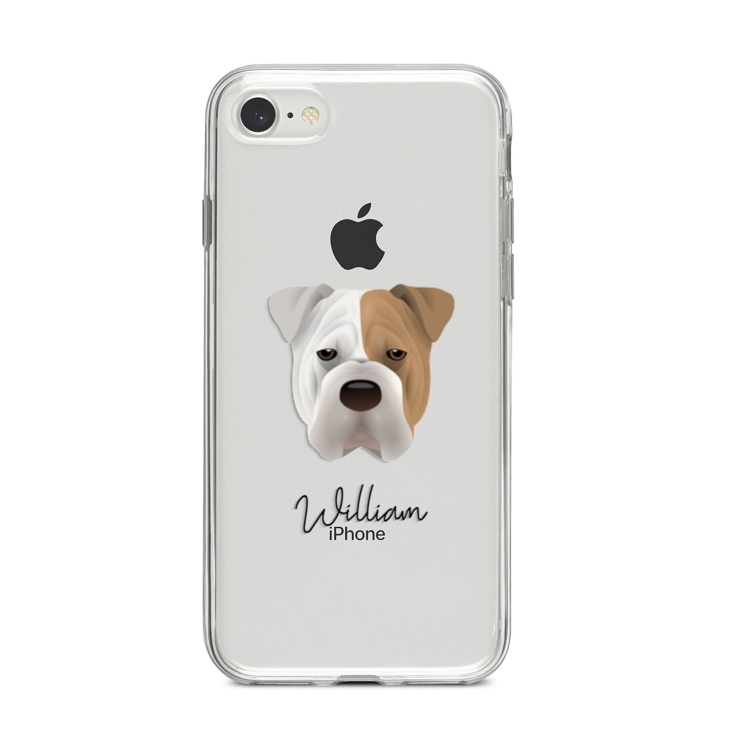 Bull Pei Personalised iPhone 8 Bumper Case on Silver iPhone