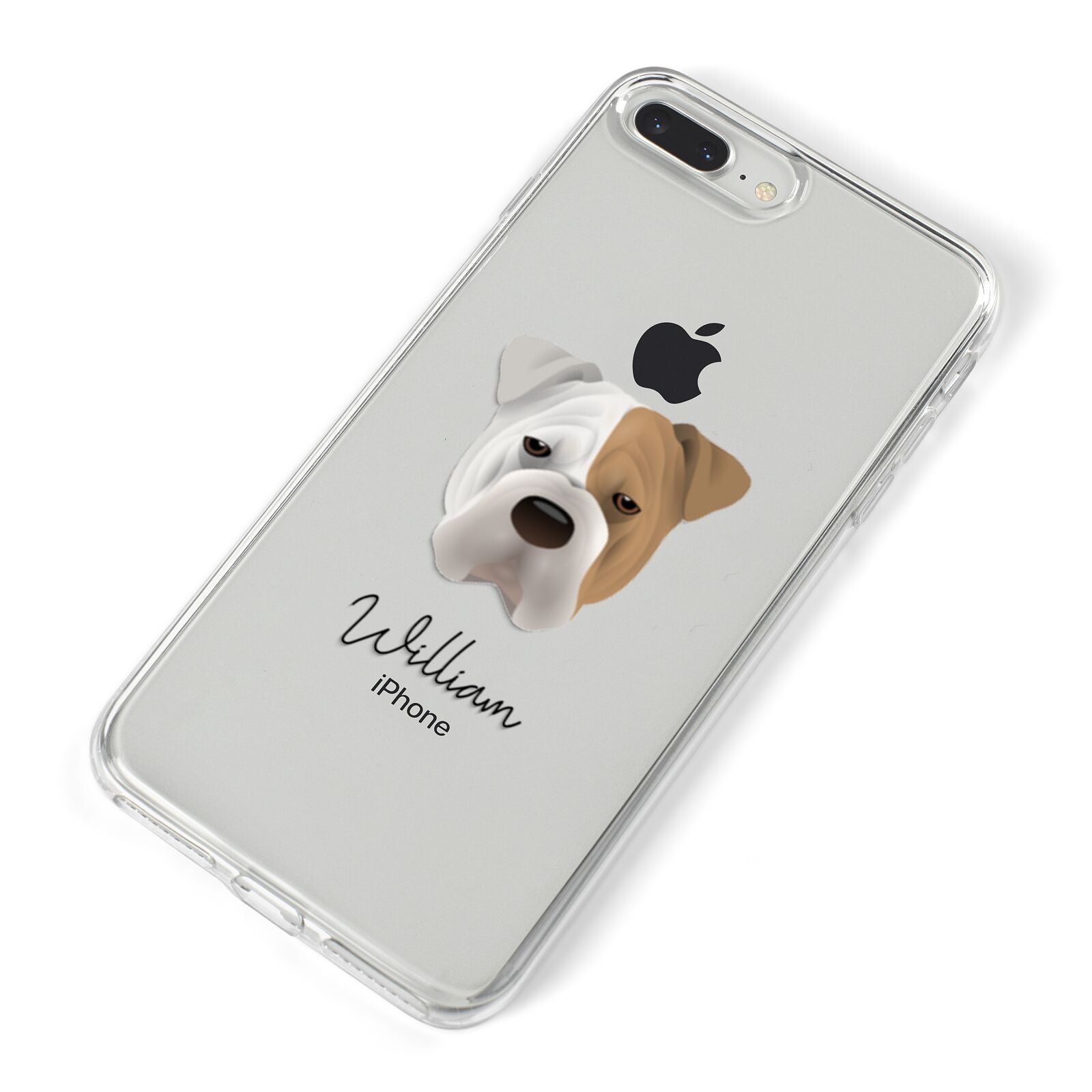 Bull Pei Personalised iPhone 8 Plus Bumper Case on Silver iPhone Alternative Image