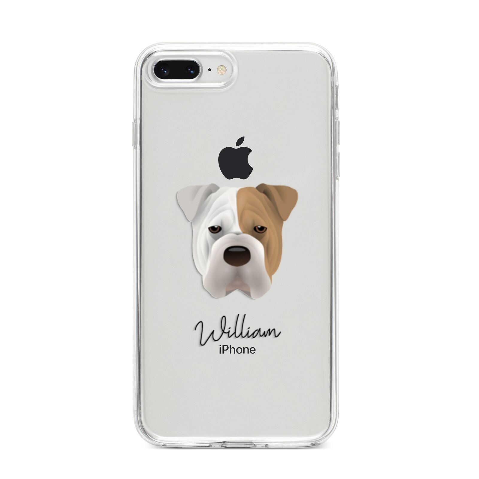 Bull Pei Personalised iPhone 8 Plus Bumper Case on Silver iPhone