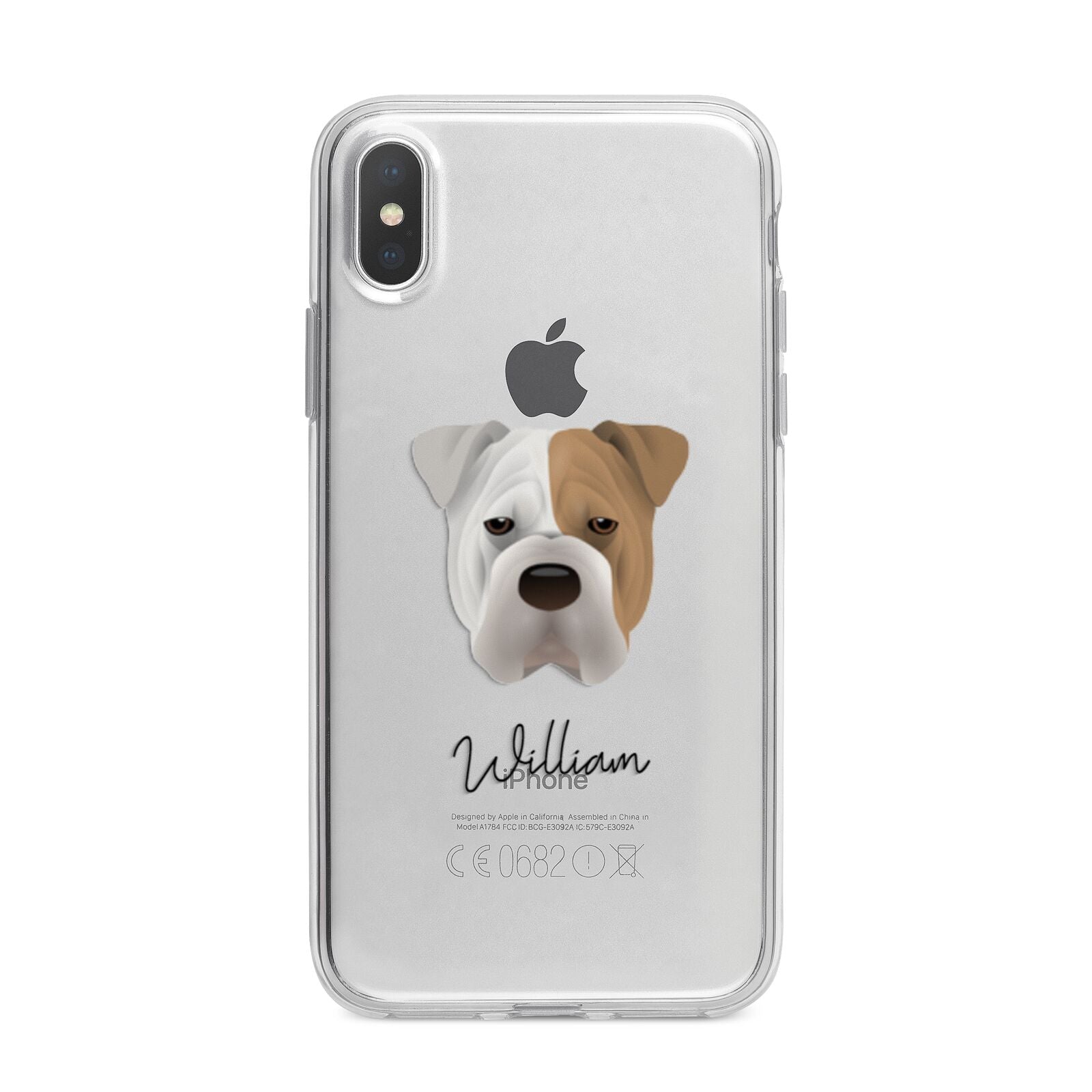 Bull Pei Personalised iPhone X Bumper Case on Silver iPhone Alternative Image 1