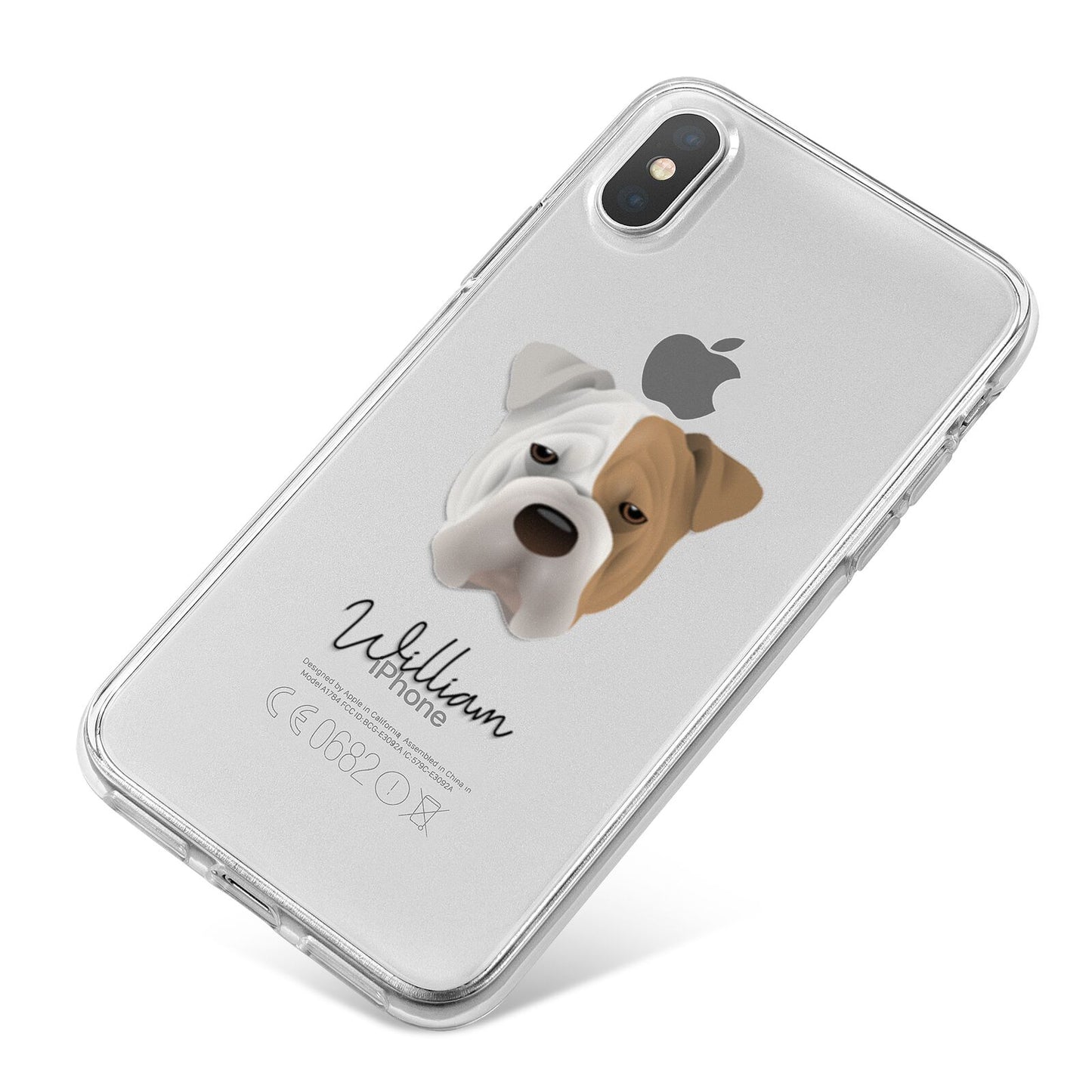 Bull Pei Personalised iPhone X Bumper Case on Silver iPhone