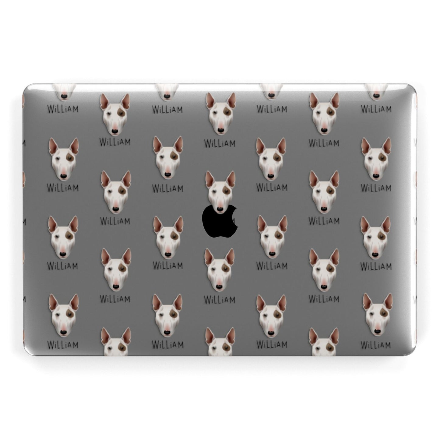 Bull Terrier Icon with Name Apple MacBook Case