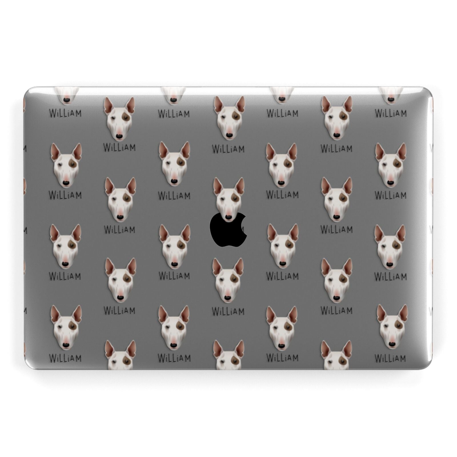 Bull Terrier Icon with Name Apple MacBook Case