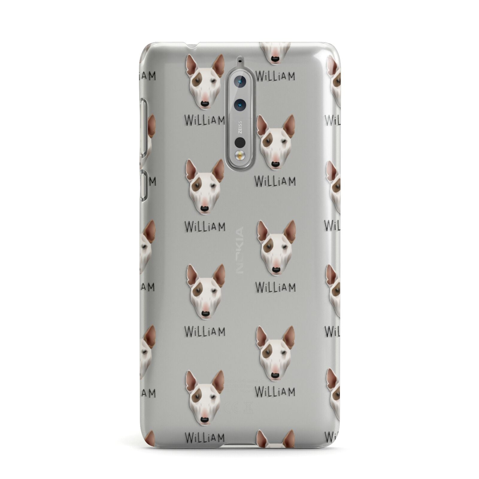 Bull Terrier Icon with Name Nokia Case