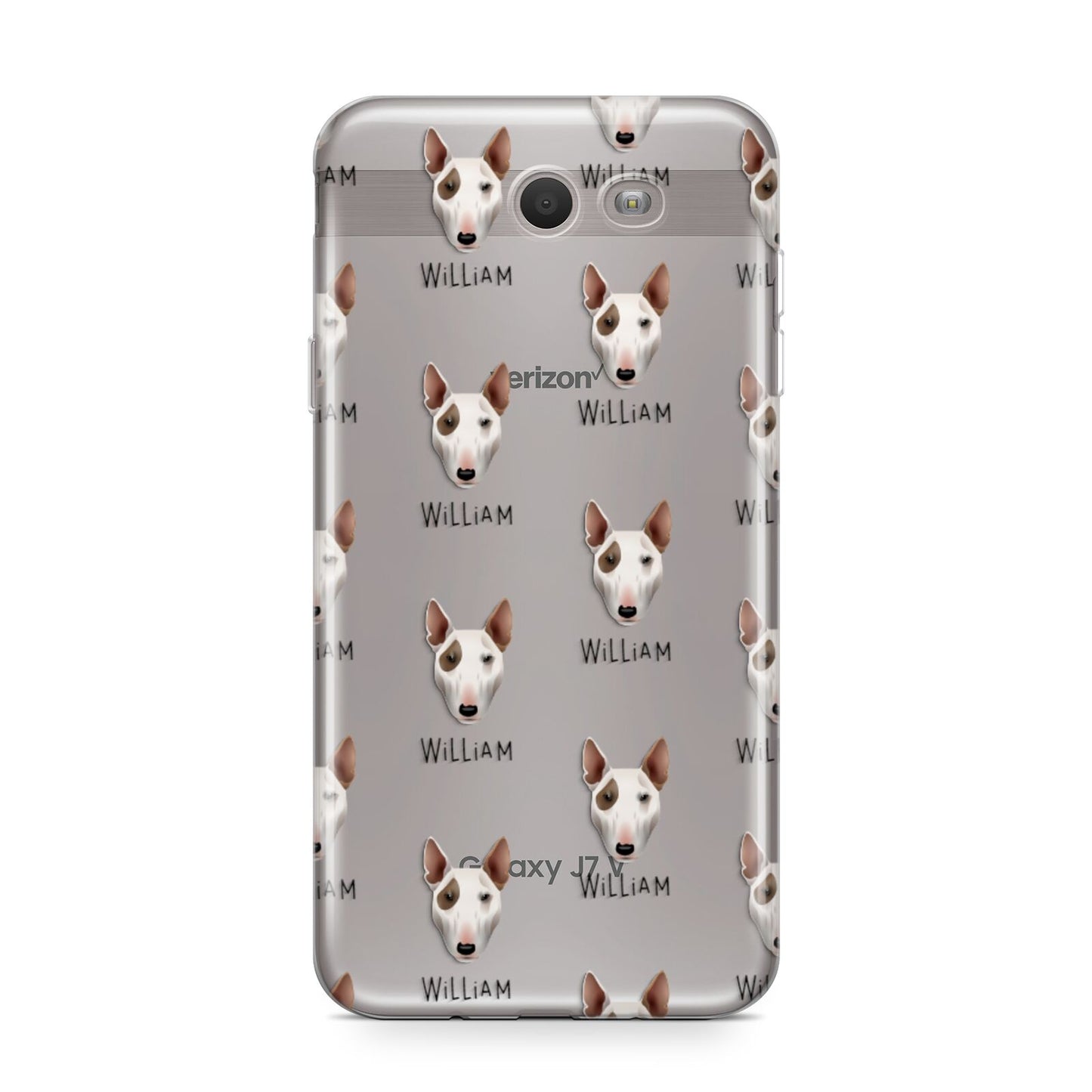Bull Terrier Icon with Name Samsung Galaxy J7 2017 Case