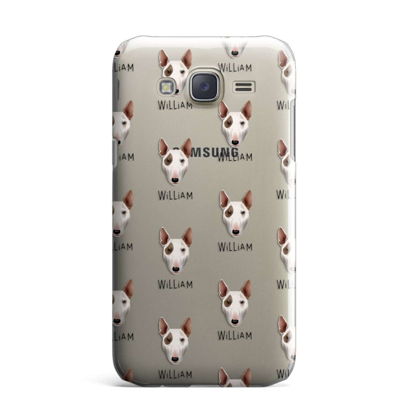 Bull Terrier Icon with Name Samsung Galaxy J7 Case