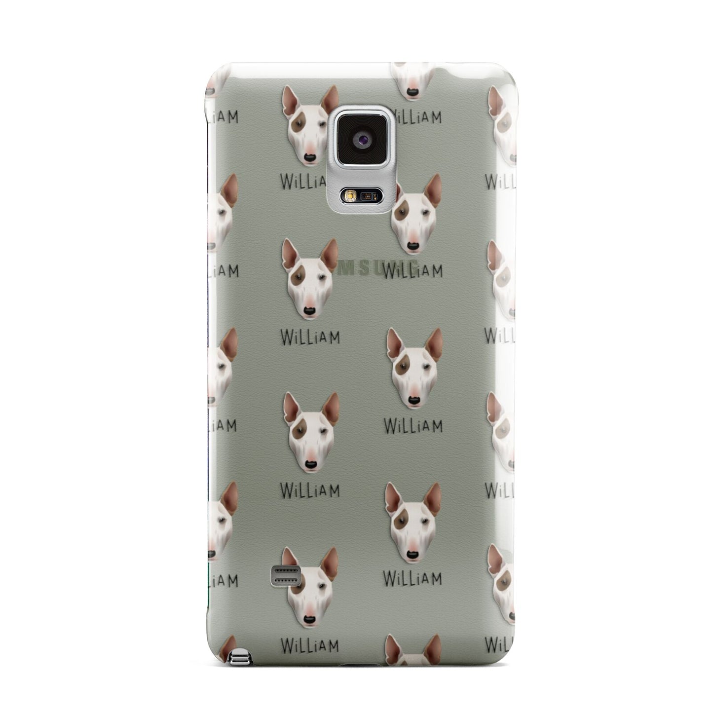 Bull Terrier Icon with Name Samsung Galaxy Note 4 Case