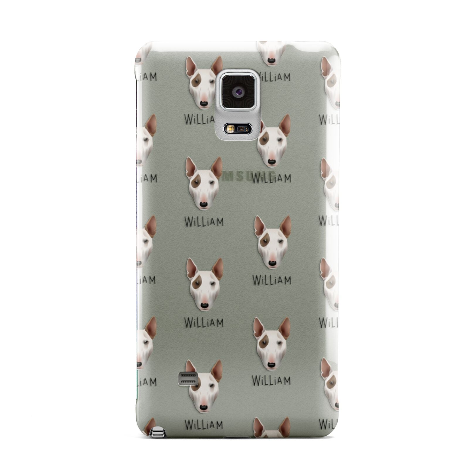 Bull Terrier Icon with Name Samsung Galaxy Note 4 Case