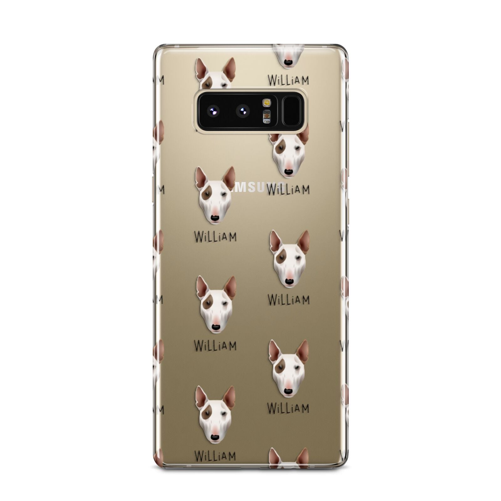 Bull Terrier Icon with Name Samsung Galaxy Note 8 Case