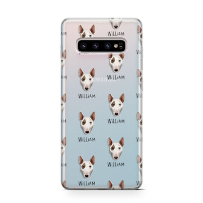 Bull Terrier Icon with Name Samsung Galaxy S10 Case