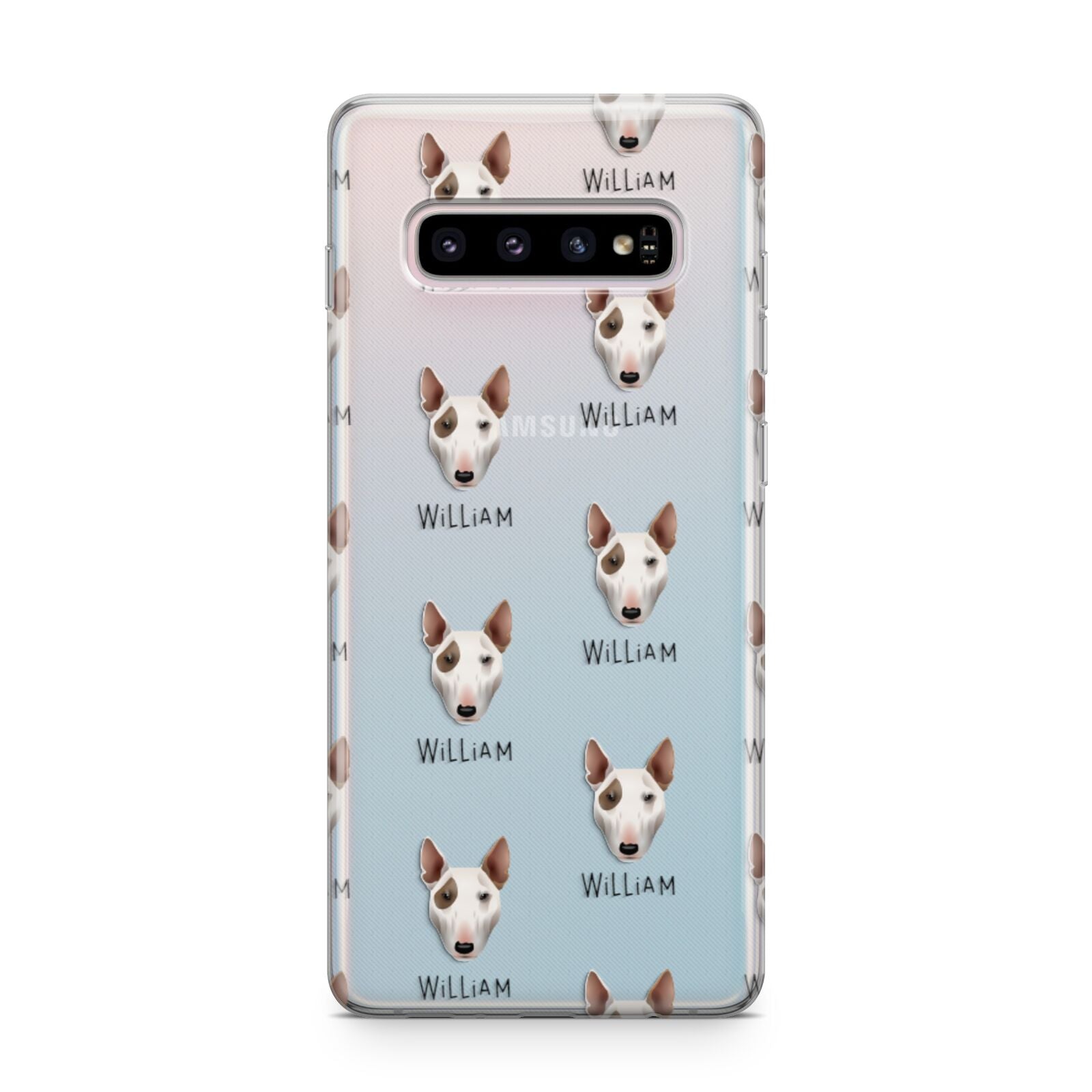 Bull Terrier Icon with Name Samsung Galaxy S10 Plus Case
