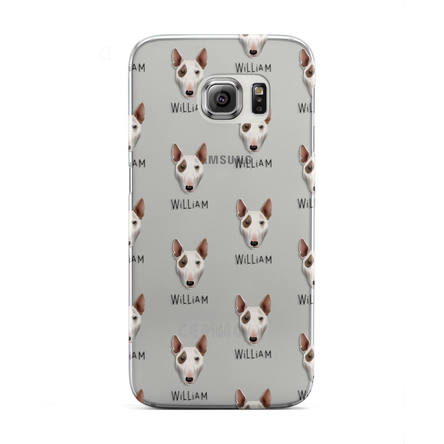 Bull Terrier Icon with Name Samsung Galaxy S6 Edge Case