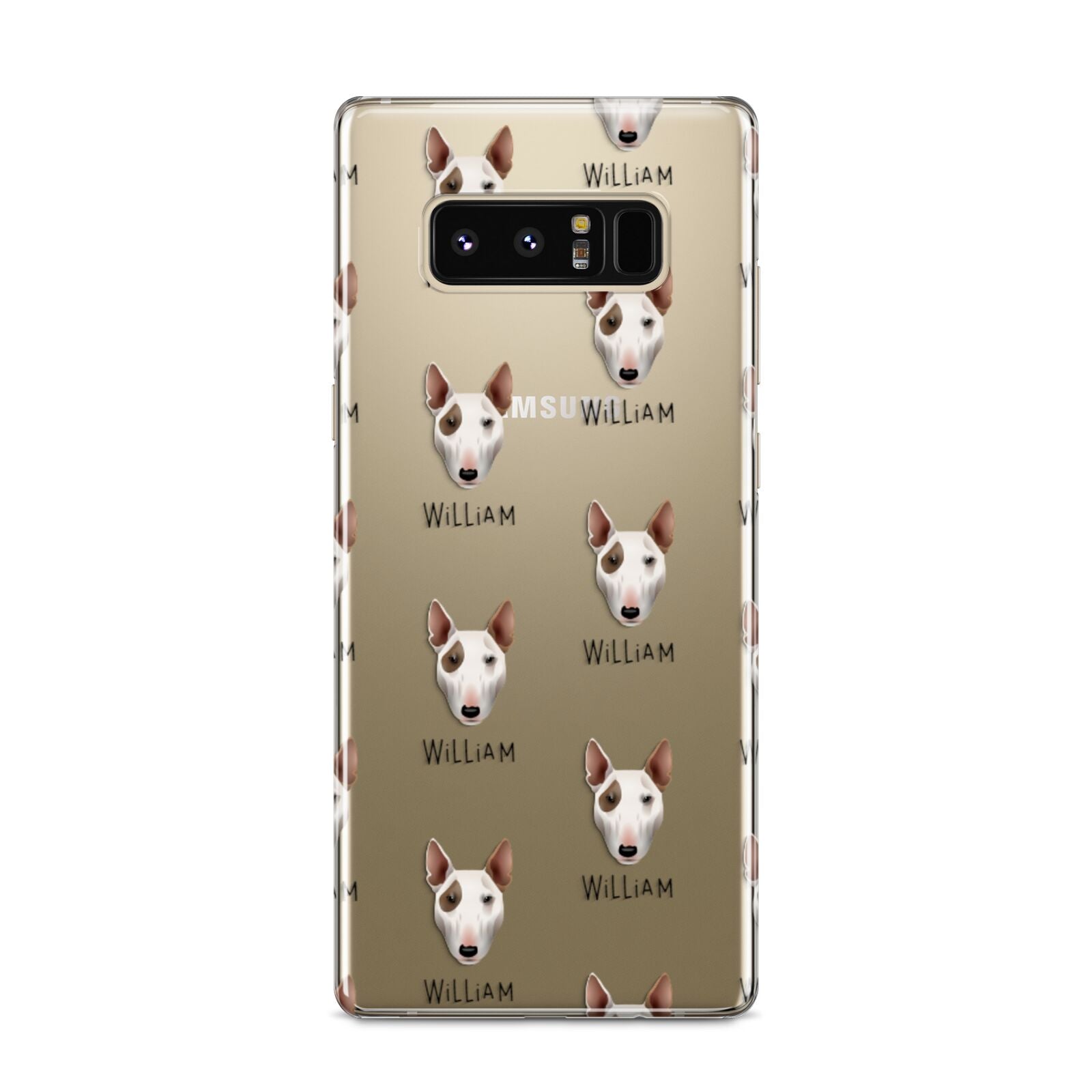 Bull Terrier Icon with Name Samsung Galaxy S8 Case