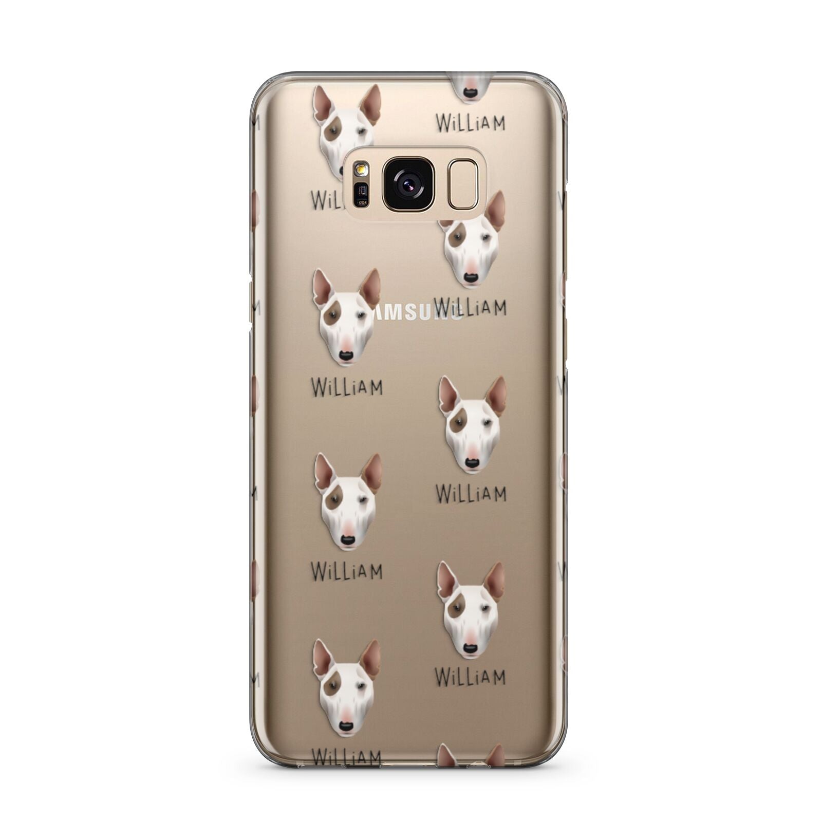 Bull Terrier Icon with Name Samsung Galaxy S8 Plus Case