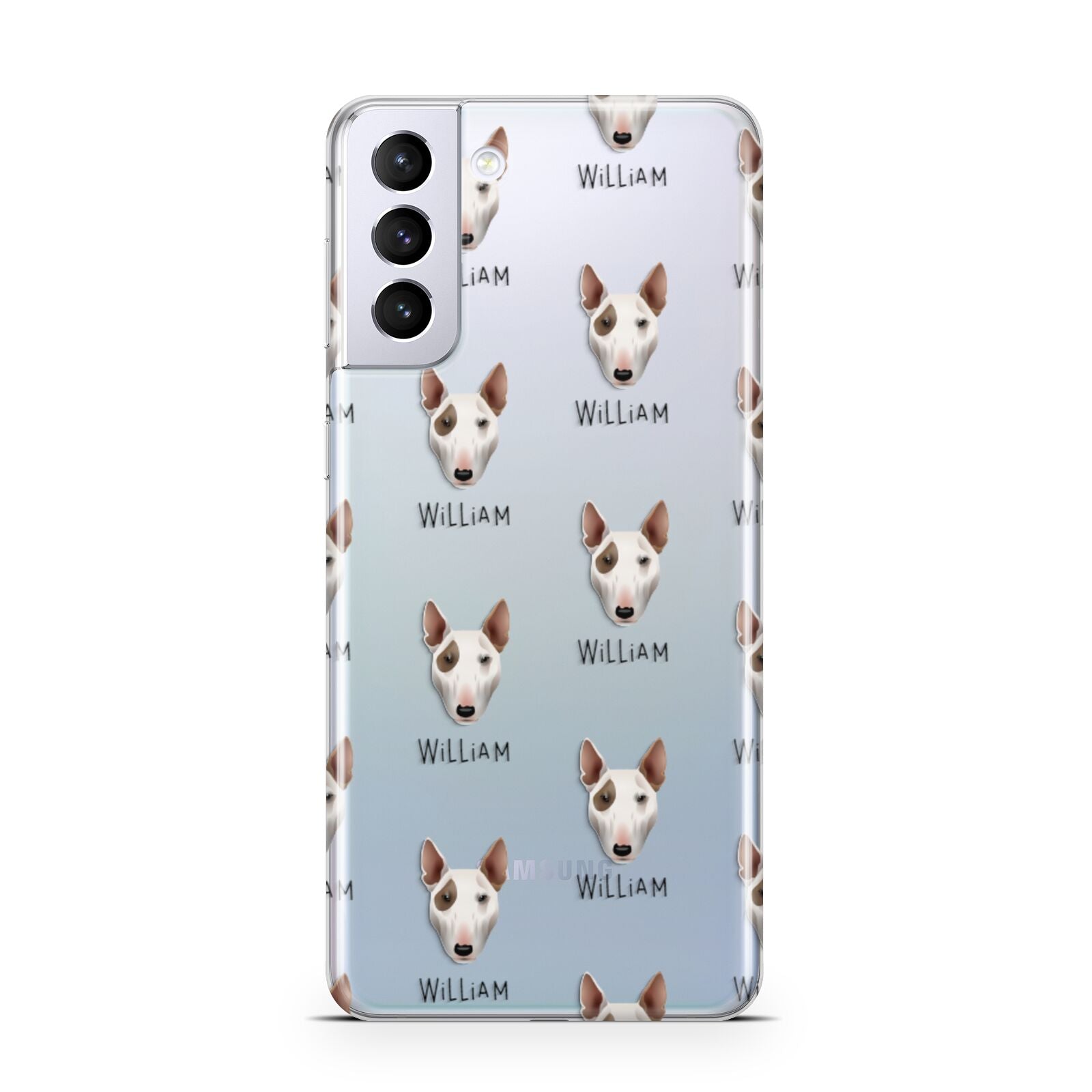 Bull Terrier Icon with Name Samsung S21 Plus Phone Case