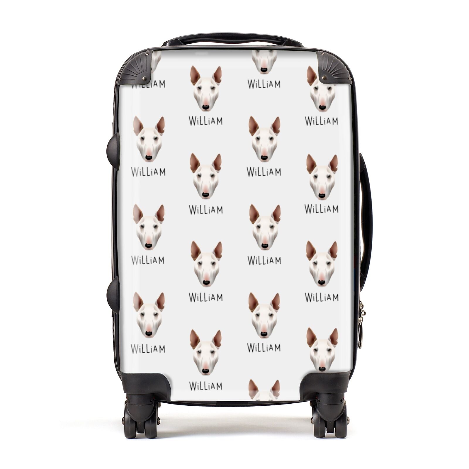 Bull Terrier Icon with Name Suitcase
