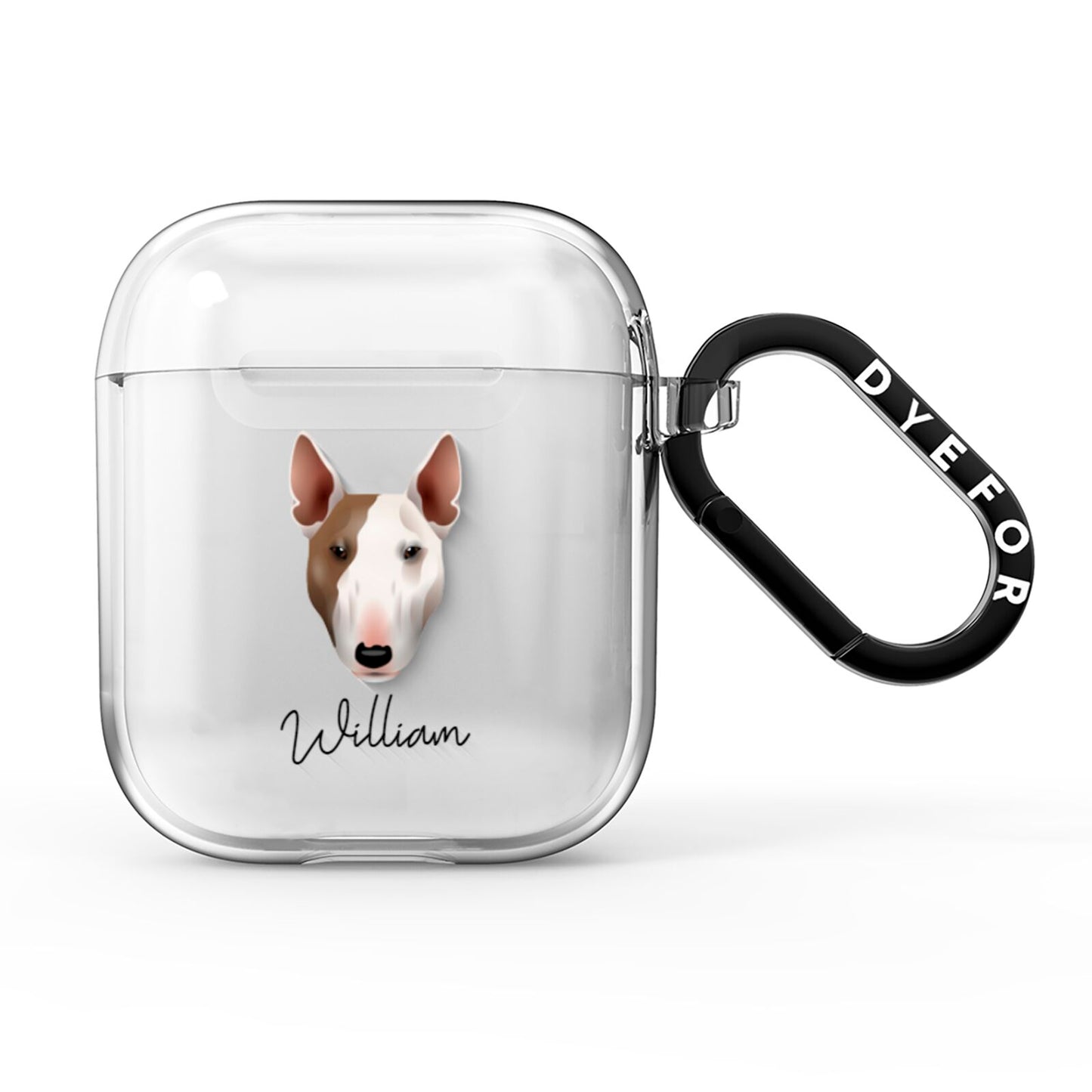 Bull Terrier Personalised AirPods Clear Case