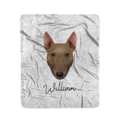 Bull Terrier Personalised Medium Fleece Blanket