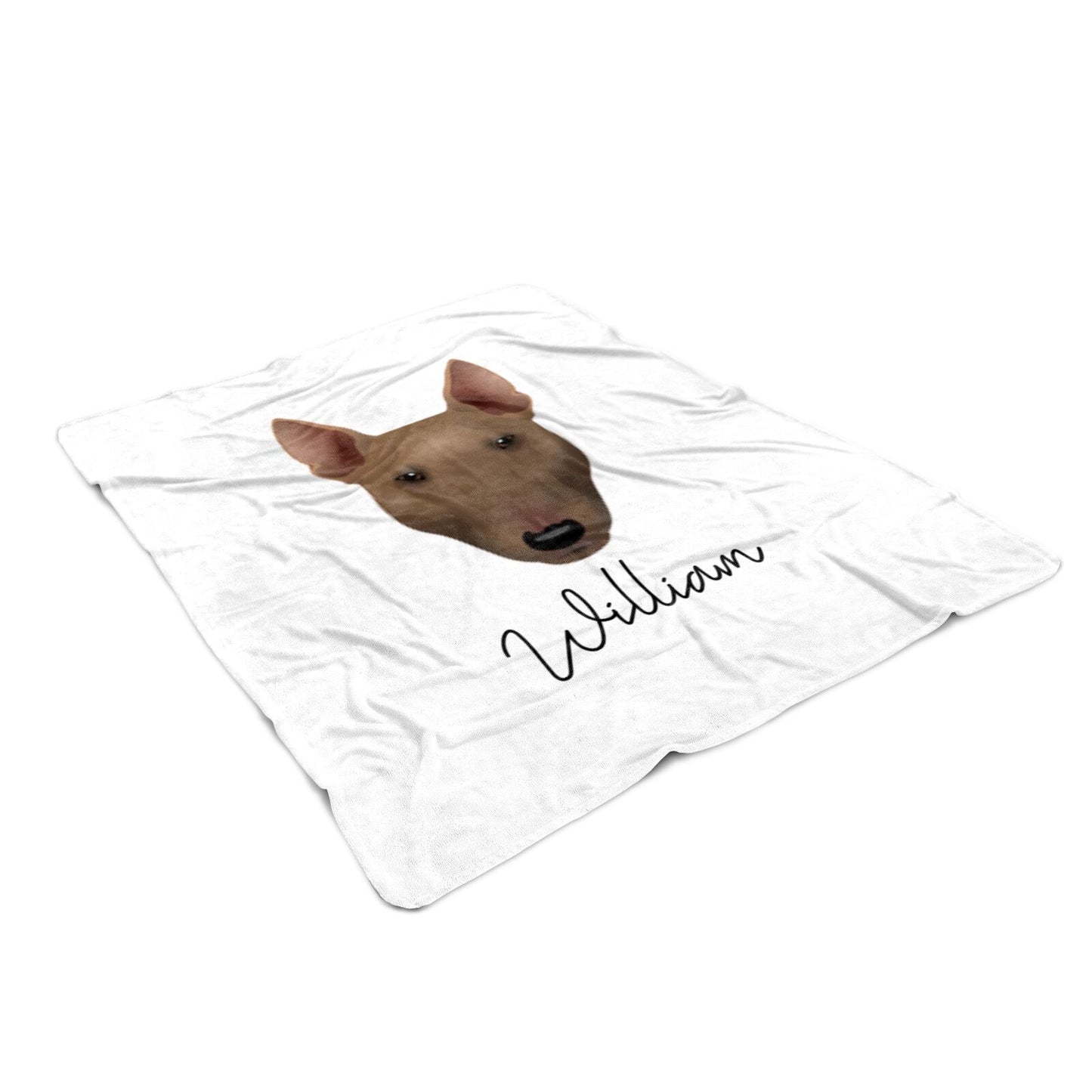 Bull Terrier Personalised Medium Fleece Blankets