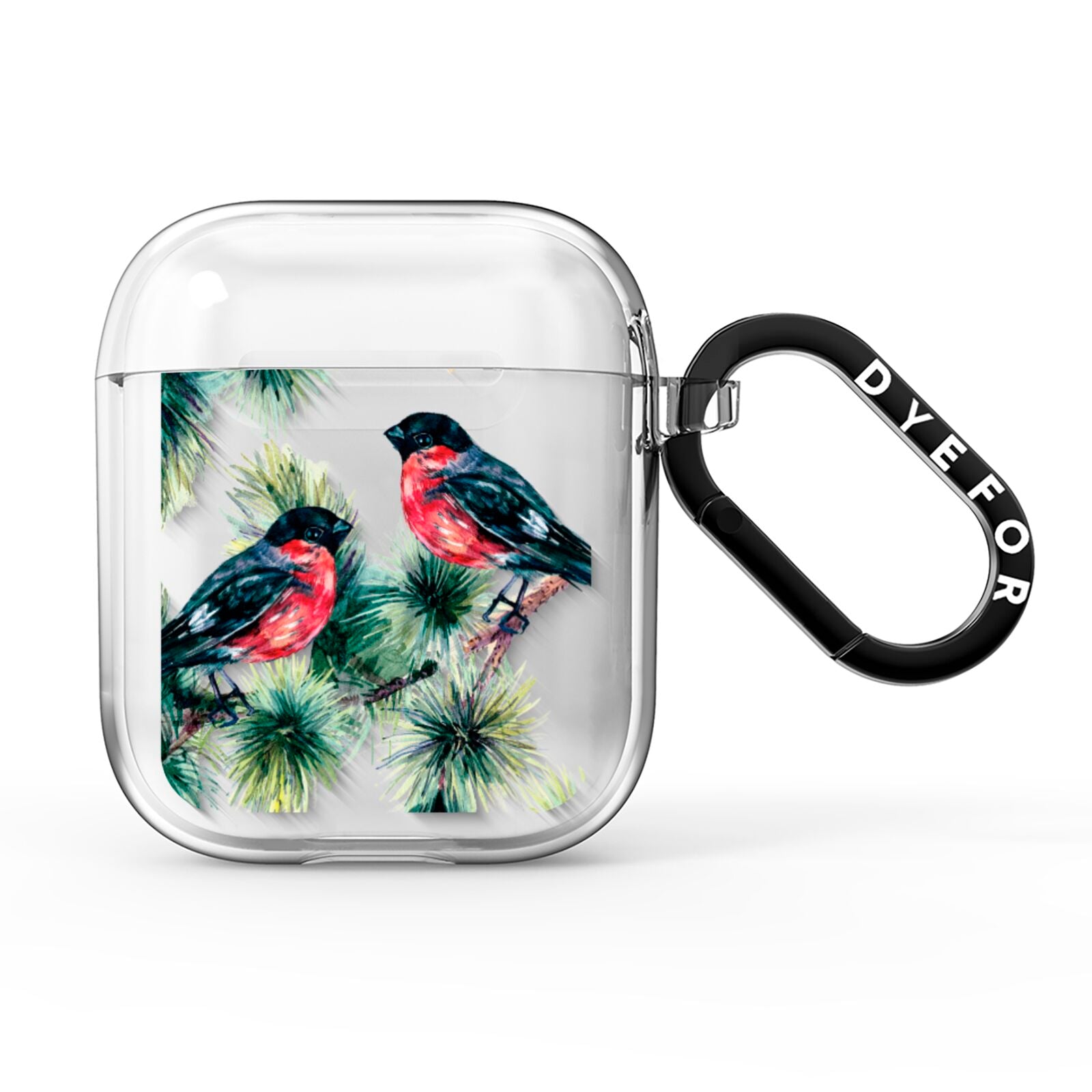 Bullfinch Pine Tree AirPods Clear Case
