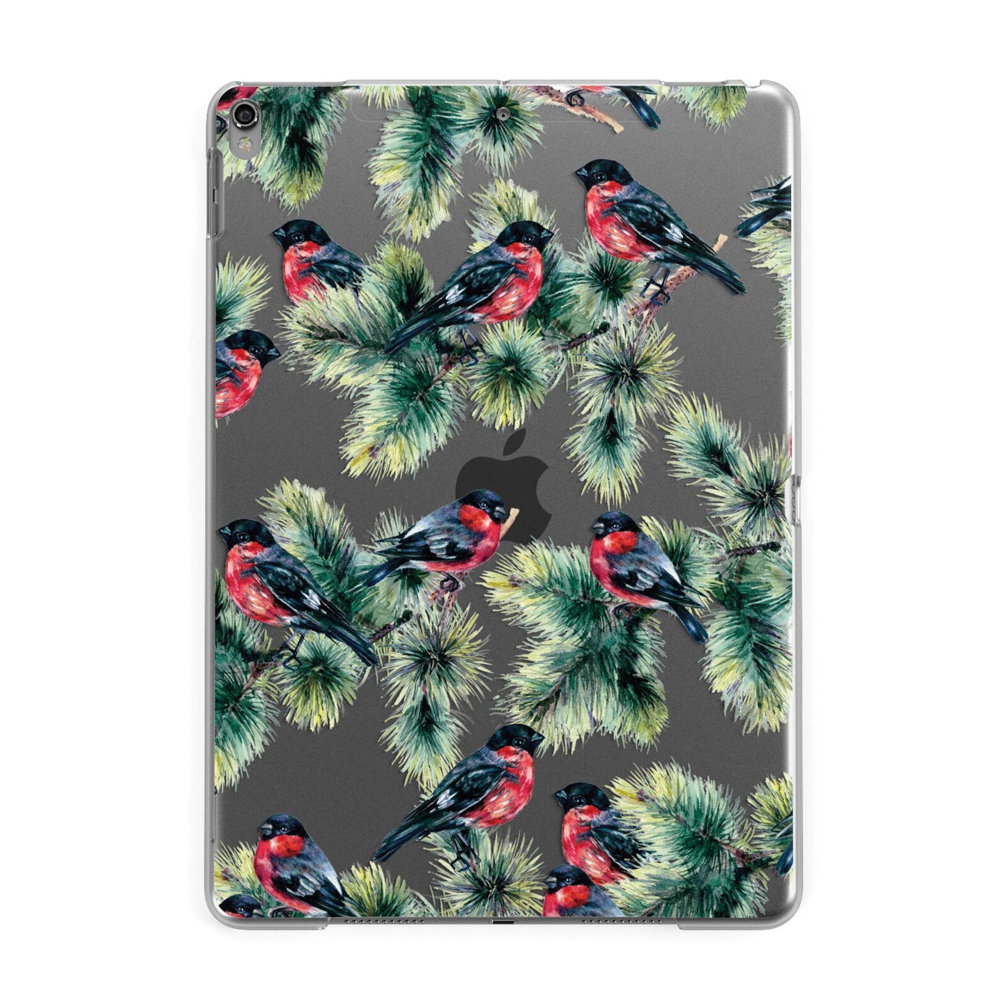 Bullfinch Pine Tree Apple iPad Grey Case