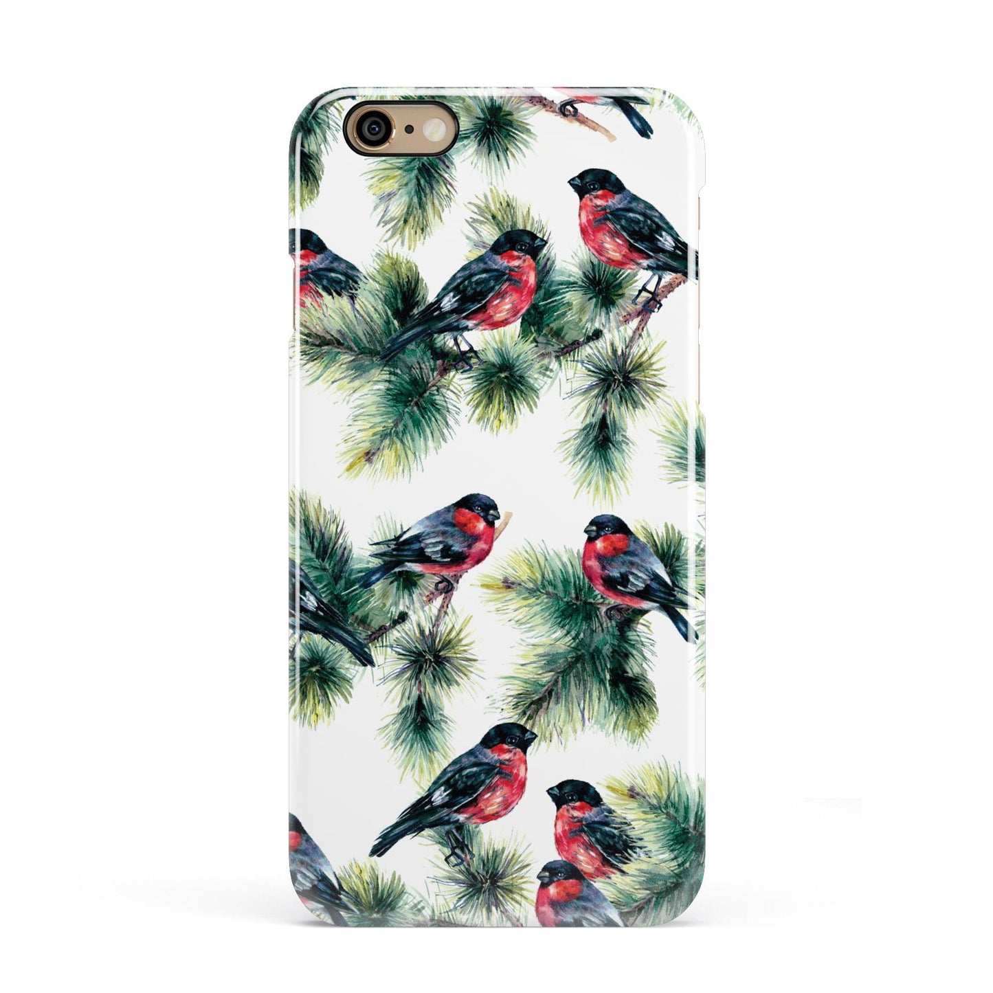 Bullfinch Pine Tree Apple iPhone 6 3D Snap Case