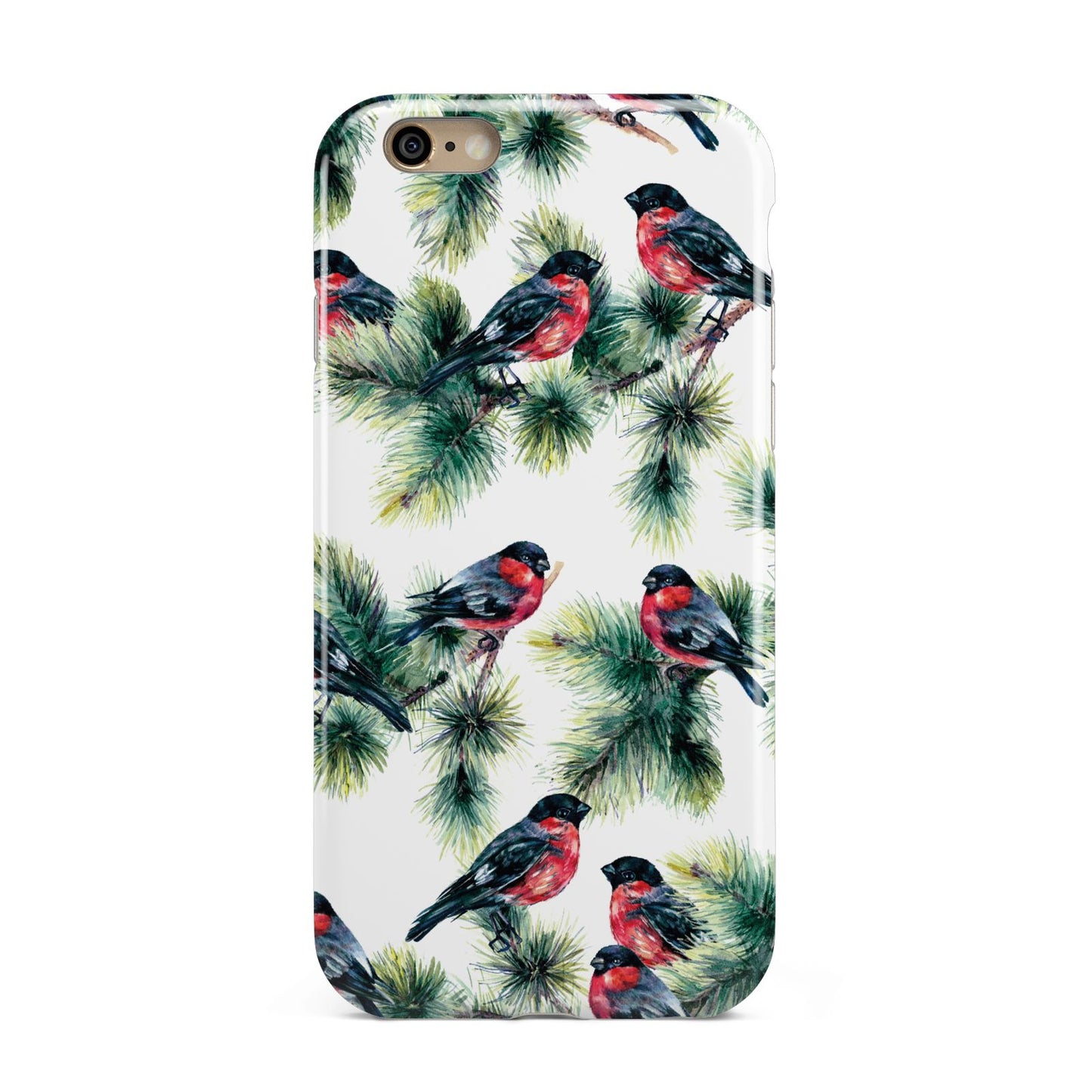 Bullfinch Pine Tree Apple iPhone 6 3D Tough Case