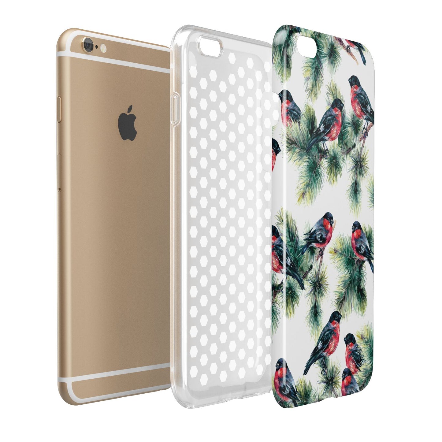 Bullfinch Pine Tree Apple iPhone 6 Plus 3D Tough Case Expand Detail Image