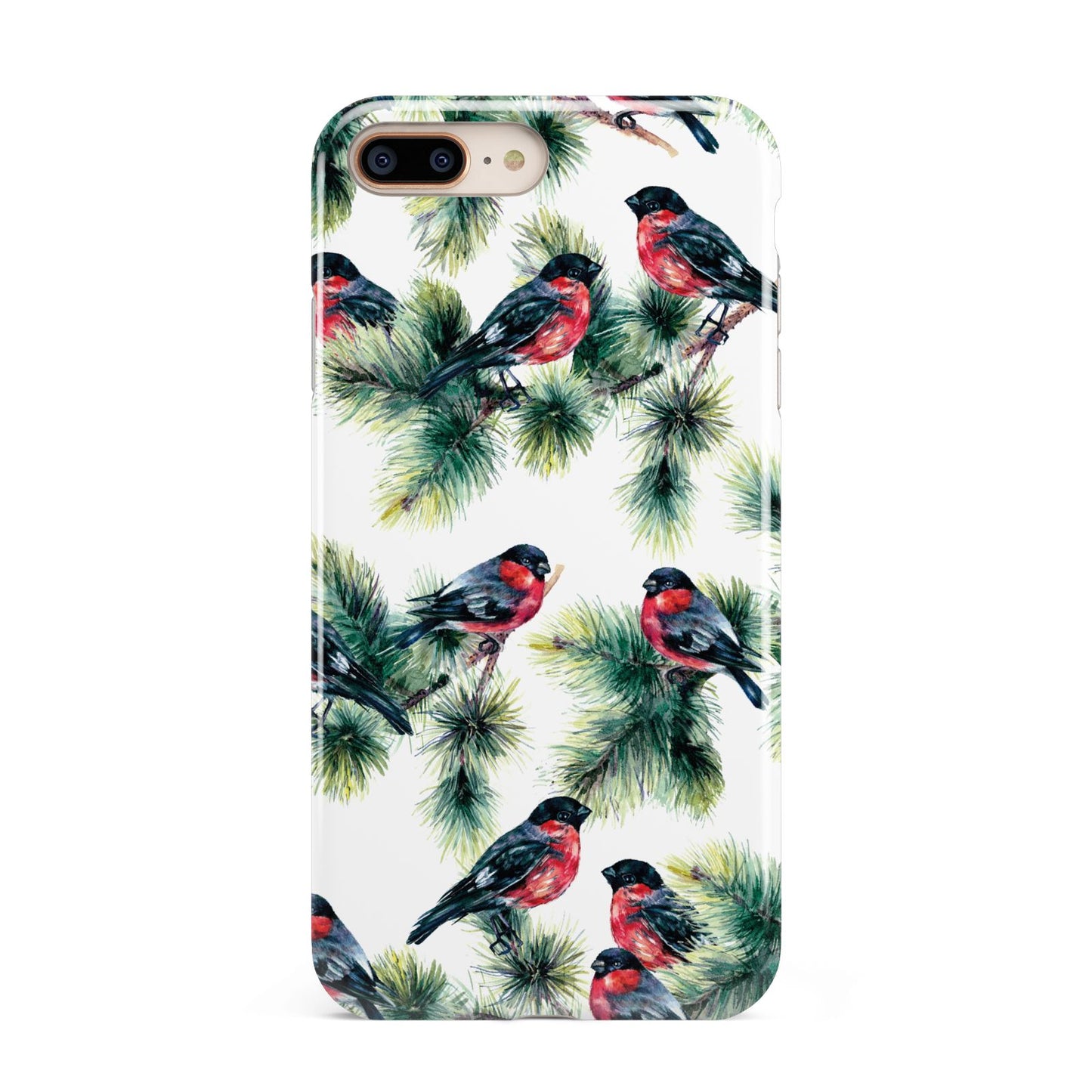 Bullfinch Pine Tree Apple iPhone 7 8 Plus 3D Tough Case