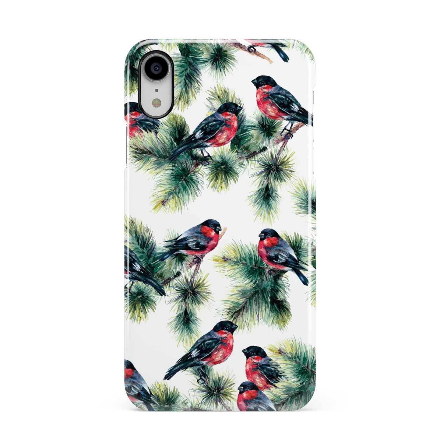 Bullfinch Pine Tree Apple iPhone XR White 3D Snap Case