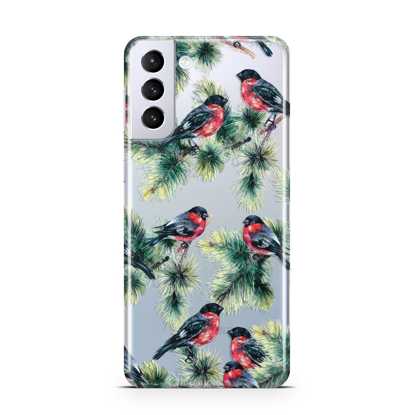 Bullfinch Pine Tree Samsung S21 Plus Phone Case