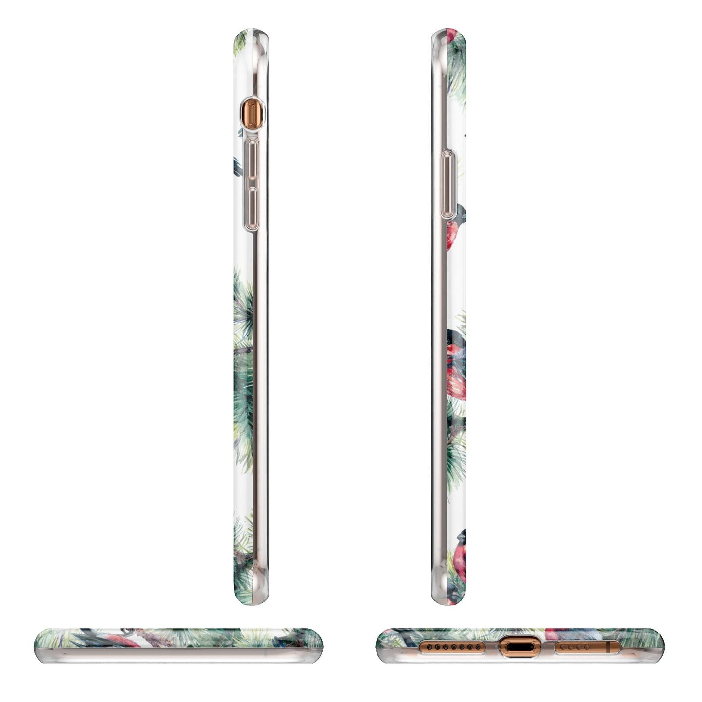 Bullfinch Pine Tree iPhone 11 Pro Max 3D Tough Case Angle Images