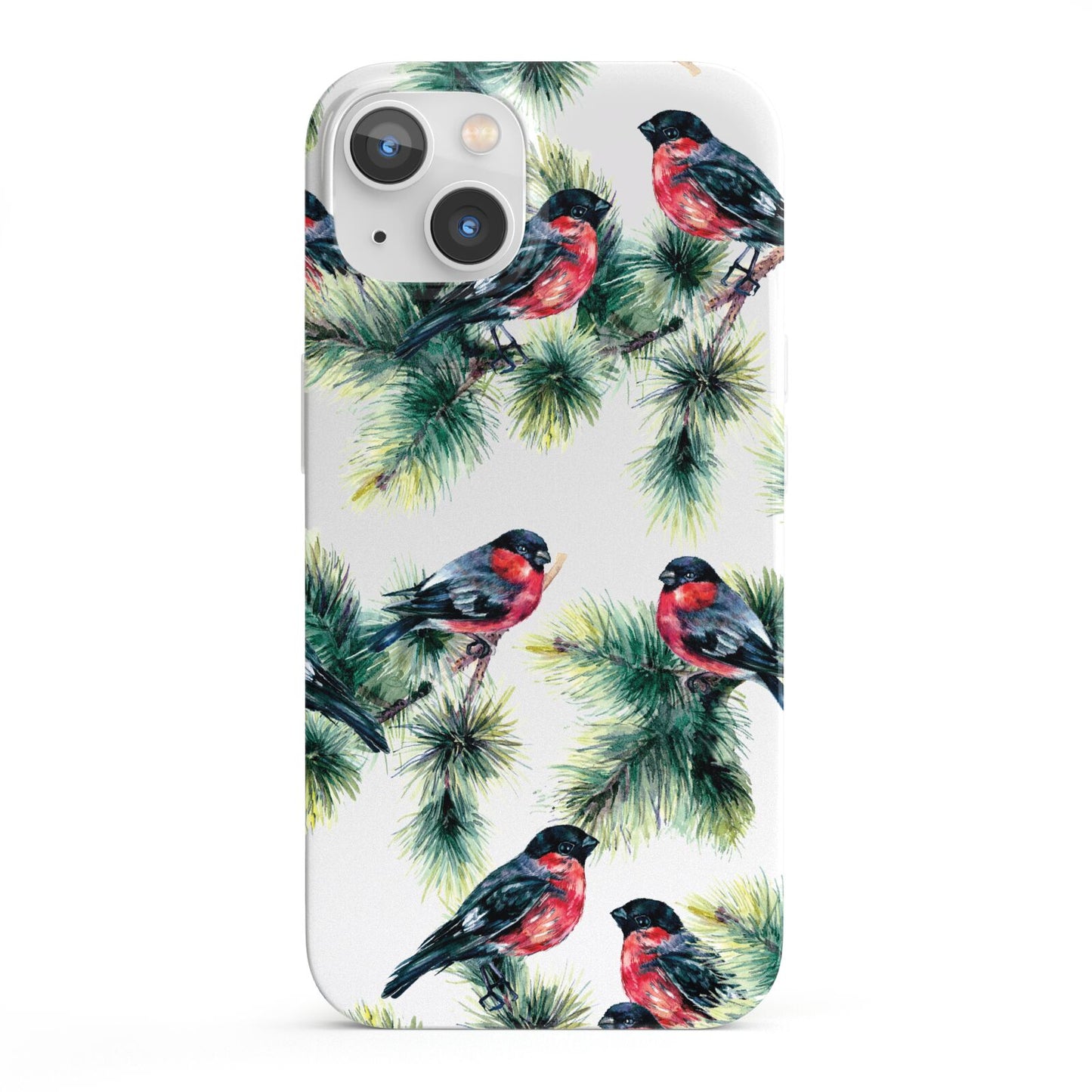 Bullfinch Pine Tree iPhone 13 Full Wrap 3D Snap Case