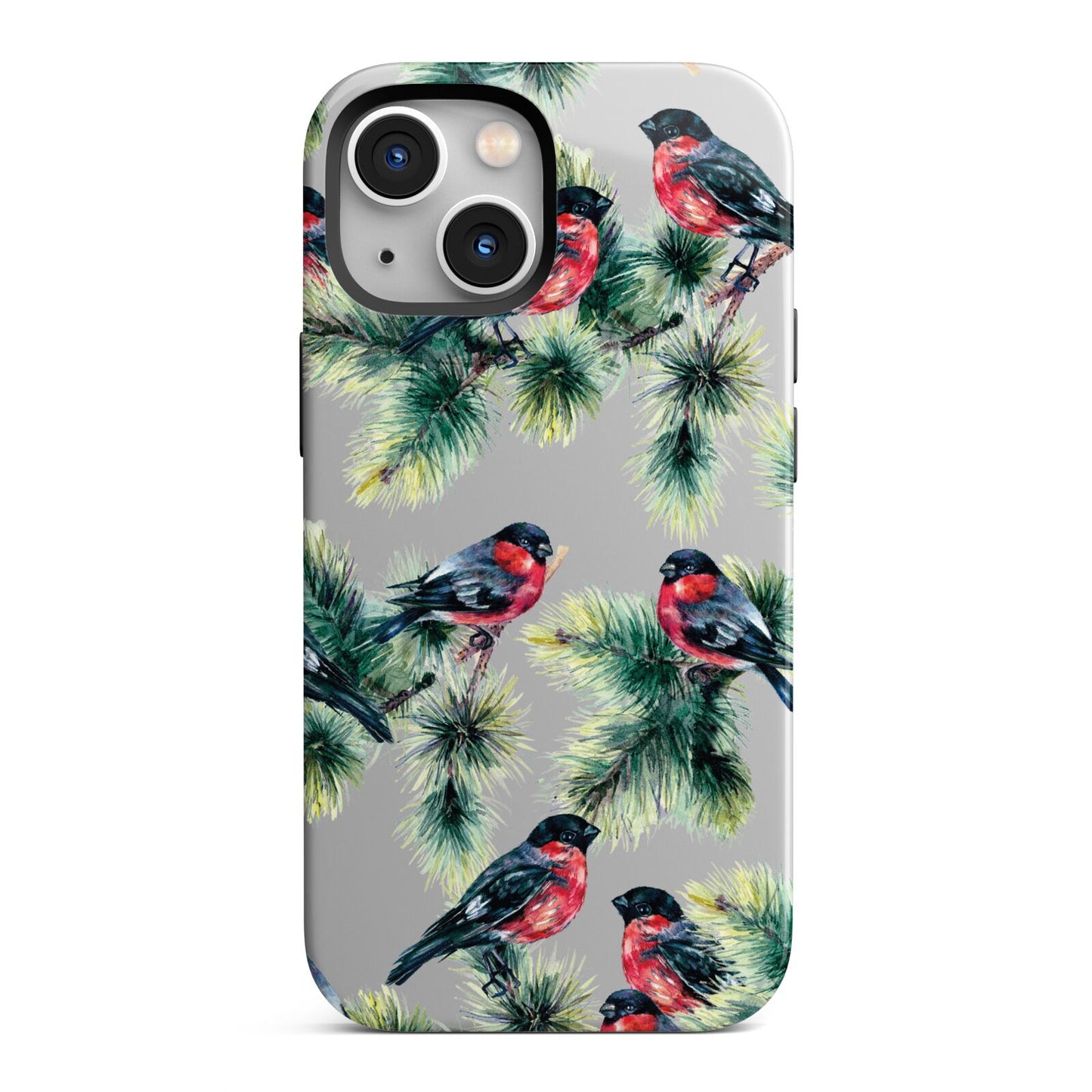 Bullfinch Pine Tree iPhone 13 Mini Full Wrap 3D Tough Case