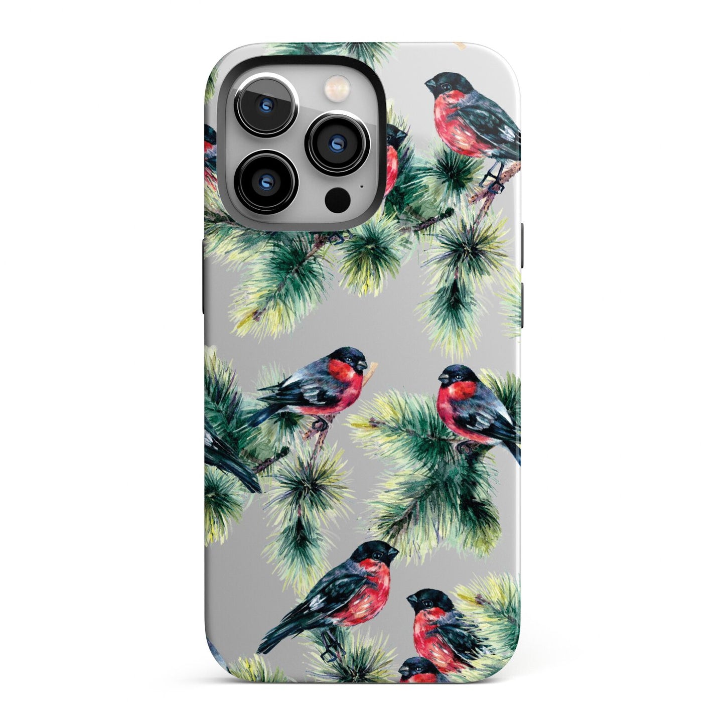 Bullfinch Pine Tree iPhone 13 Pro Full Wrap 3D Tough Case