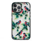 Bullfinch Pine Tree iPhone 13 Pro Max Black Impact Case on Silver phone